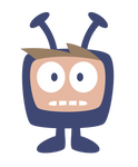 My fursona Tyler as a TiVo logo, looking scared (lineless)