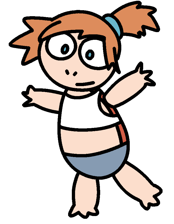 Misty from Pokemon in the shape of a Squirtle