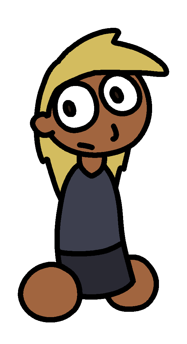A cartoon sketch of Ashley as a Mii